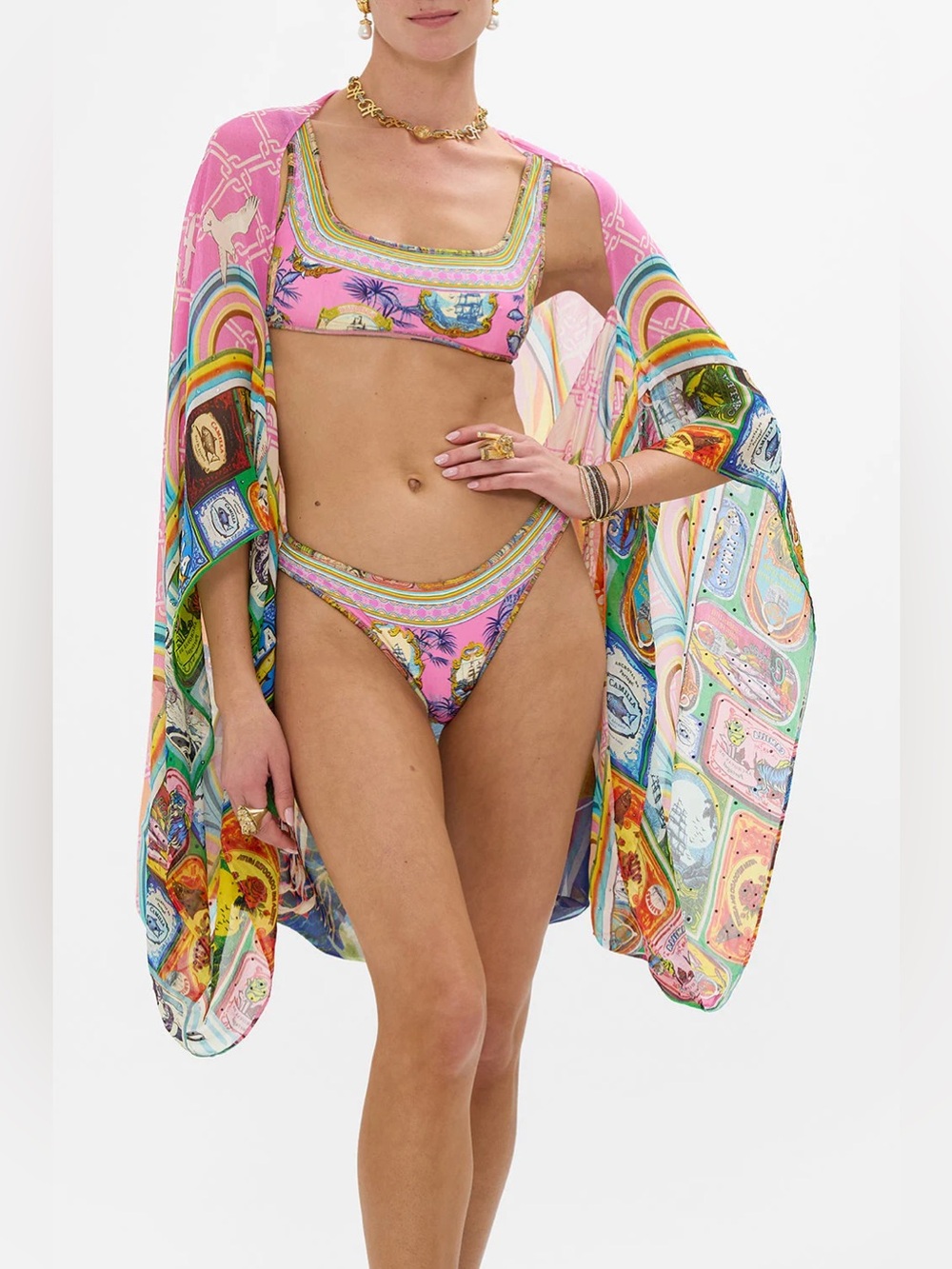 Camilla Silk Shrug Salty Splendour - Picture 6 of 7
